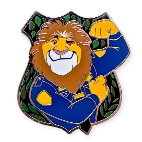 Zootopia Disney Pin: Police Officer Delgato Badge, Lion - Picture 1 of 4